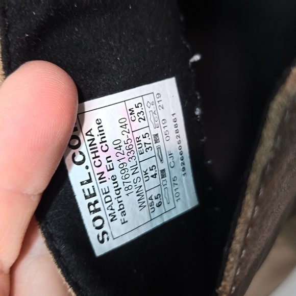 Sorel Women Ankle Leather Joan of Arctic Hidden Boots shoes sz 6.5 - Picture 13 of 13